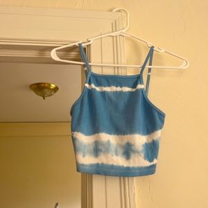 Medium Zara tie-dye cropped top.